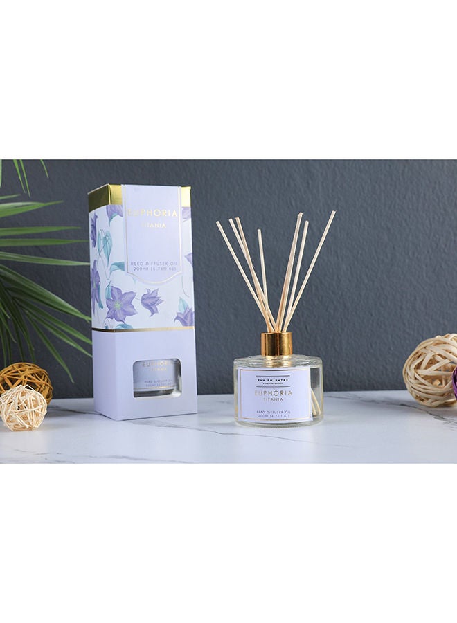 Pan Home Euphoria Titania Reed Diffuser 200ml Clear - Image 1