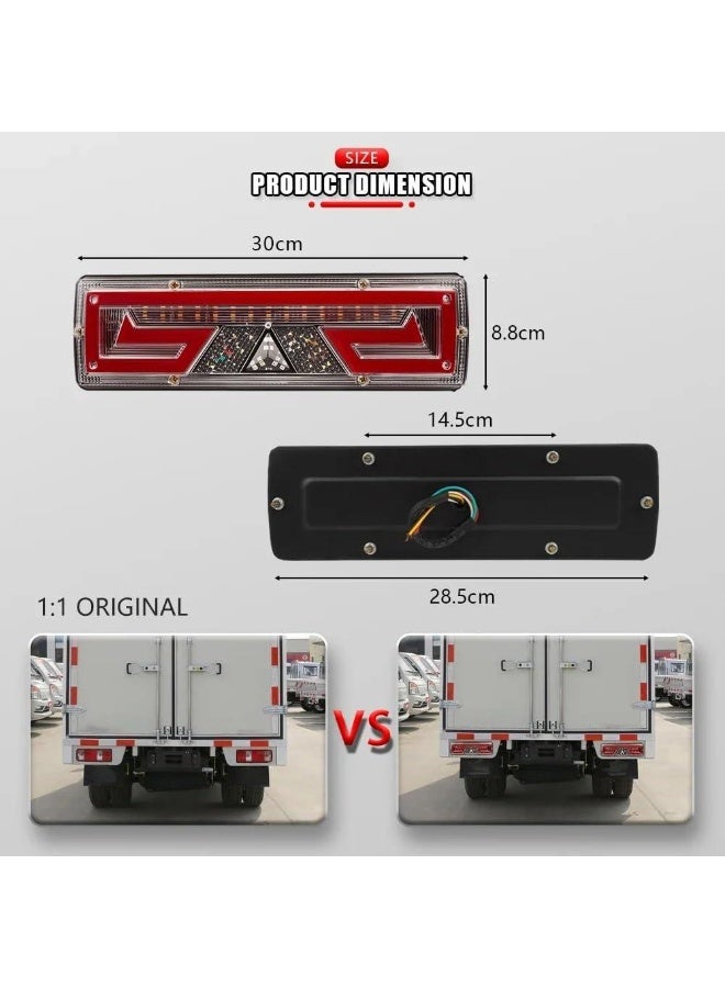 12/24V Waterproof LED Reverse Light for Trailers, Trucks, Boats, Vans - Brake, Steering, Reverse and Rear Fog Light (2 Pieces, 30cm Type) - Image 2