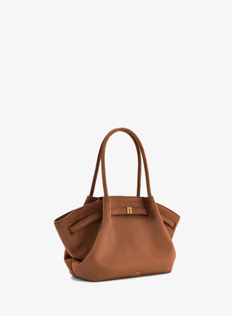 JW PEI brown Hana Medium Faux Suede Tote Bag for Women | Best Price UAE