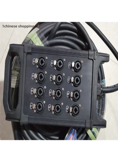6.35 Flowing Performance Audio 12-way Port Signal Cable Wiring Stage Box 12-channel Dual-use Seat 6.5 Canon Head-Color:5m
