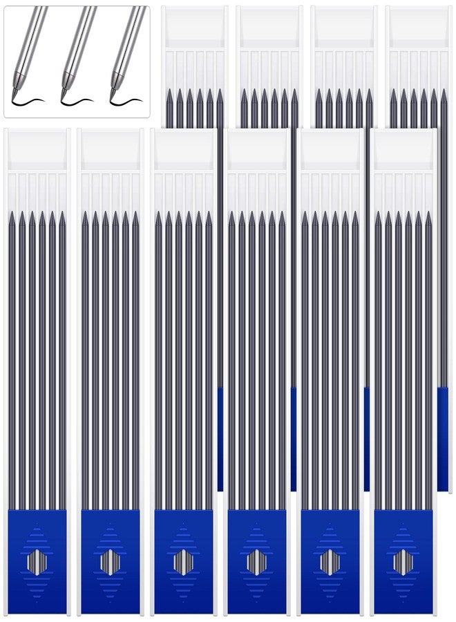 Spakon 60 Pcs 2.8mm Lead Refill Carpenter Construction Pencils Marker Lead Refills Dry Mechanical Woodworking Pencil Tools for Writing Drawing Drafting (Black) - Image 1