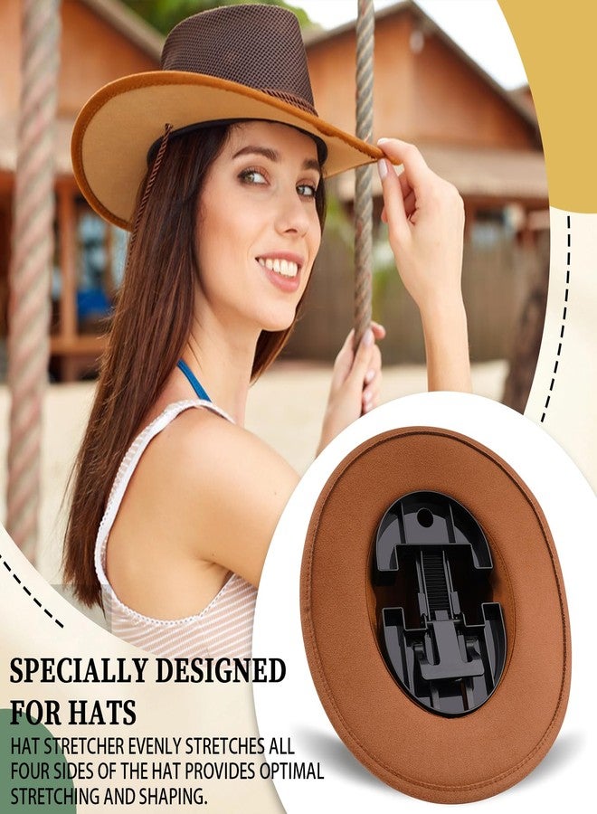 Eiito Hat Stretcher for Fitted Hats, Cowboy Hats Stretcher Fitted Hat 7 to 8 1/2, Adjustable CapSlide Rail Stretcher Fits All Caps Black - Image 3