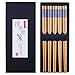 Antner 5 Pairs Bamboo Chopsticks Reusable Japanese Style Chopstick Gift Sets, Classic Natural Bamboo Chop Sticks - Image 2
