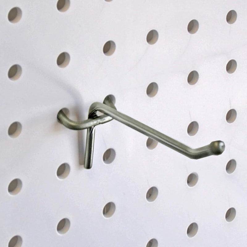 Azar Displays 700882 Galvanized 2-Inch Metal Hook - 50 Count for Pegboard and Slatwall - Image 2