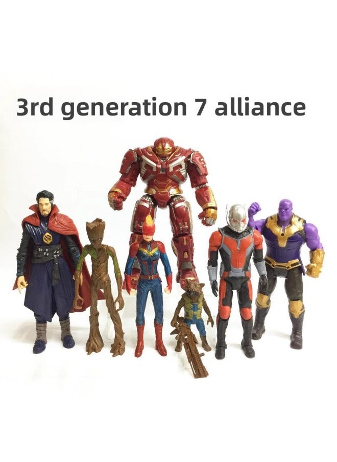 24 28 30 Hand-held Iron Man Hulk Joint Action Figure League 4 Collections Spider-Man-Color:Minimum Order Of 20 Sets For 28 Styles Of Alliance