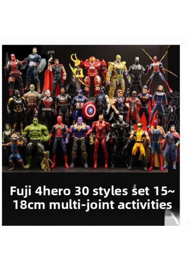24 28 30 Hand-held Iron Man Hulk Joint Action Figure League 4 Collections Spider-Man-Color:Minimum Order Of 20 Sets For 28 Styles Of Alliance