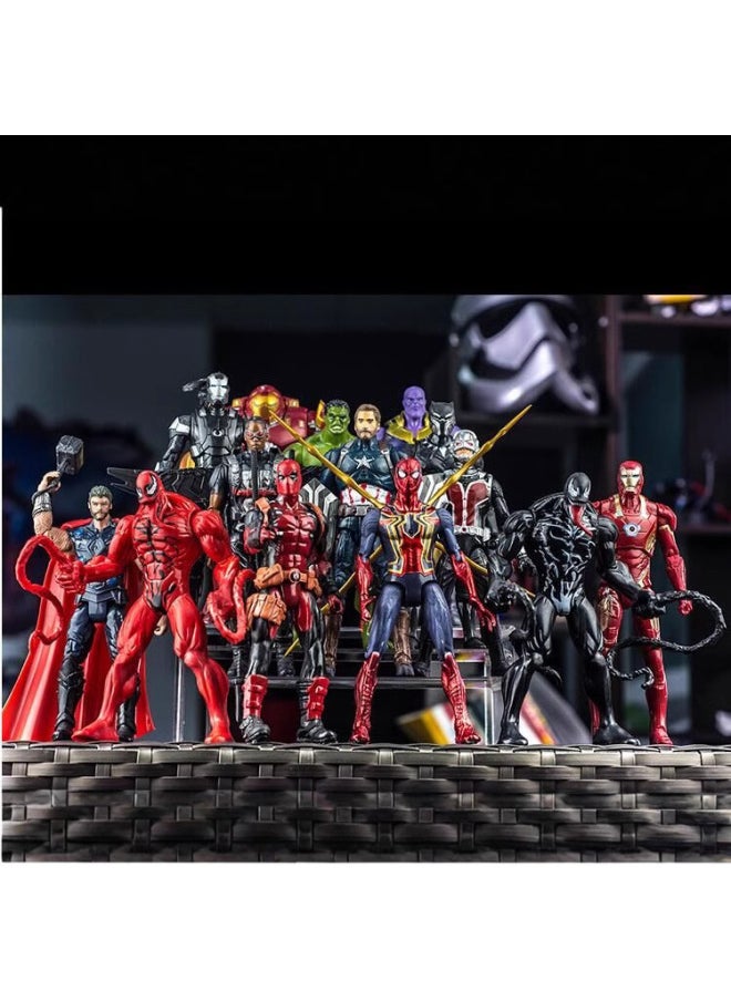 24 28 30 Hand-held Iron Man Hulk Joint Action Figure League 4 Collections Spider-Man-Color:Minimum Order Of 20 Sets For 28 Styles Of Alliance