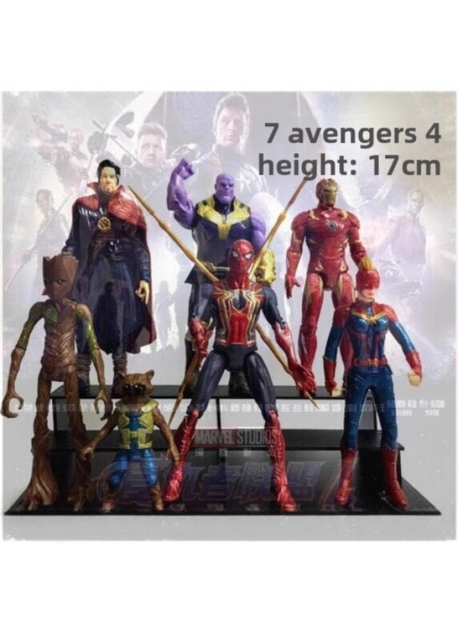 24 28 30 Hand-held Iron Man Hulk Joint Action Figure League 4 Collections Spider-Man-Color:Minimum Order Of 20 Sets For 28 Styles Of Alliance