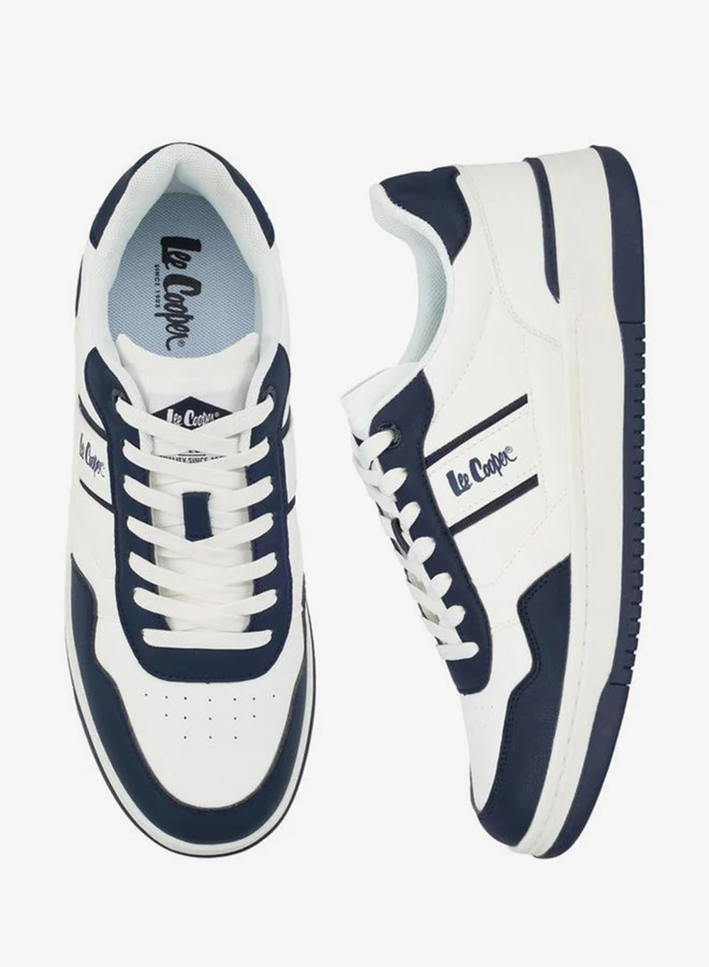 لي كوبر Men Logo Print Lace-Up Ankle Sneakers