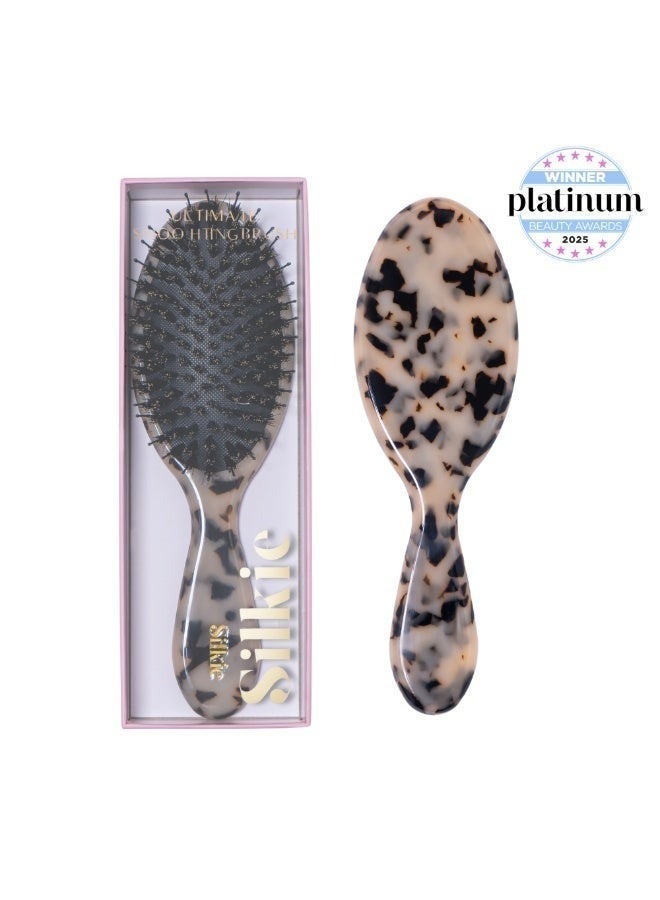 Silkie Ultimate Smoothing Hair Brush – Boar Bristle Anti-Frizz Detangling Brush for All Hair Types (Tortoiseshell) - Image 1