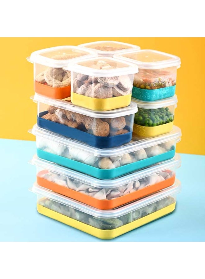 حاويات تخزين الطعام البلاستيكية محكمة الإغلاق Freezer Storage Container مع أغطية بلاستيكية محكمة، خالية من مادة BPA، مثالية لتخزين الطعام في الفريزر، وجبات الغداء، التحضير المسبق للوجبات، وحفظ بقايا الطعام بطريقة صحية وآمنة - Image 2