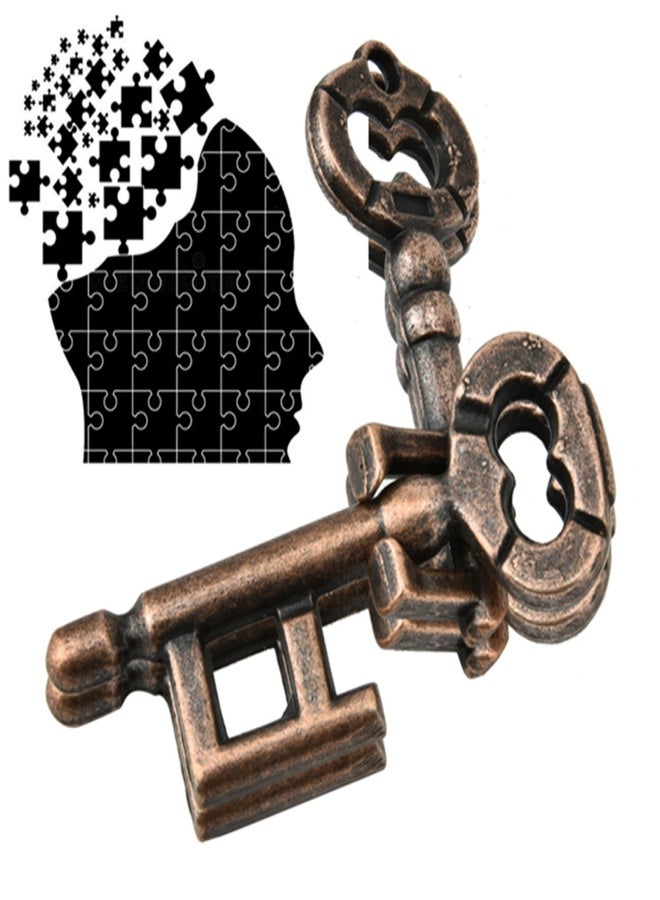 IQ Teaser Unlock Toy Adult Intelligent Puzzle Lock Buckle Educational Toy - Keys Lock - Image 2