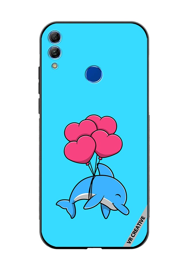 VR CREATIVE Protective Case Cover For Honor 10 Lite Cute Dolphin Design Multicolour