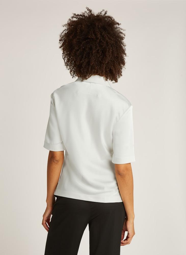 CALVIN KLEIN Button Detail Knitted Polo T-Shirt  - Image 2