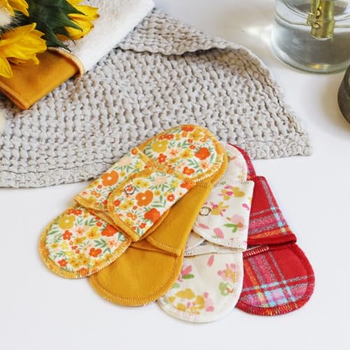 GladRags Reusable Pantyliner (3-Pack) - 100% Cotton Reusable Menstrual Pads, Washable Absorbent Pantyliners, Light Flow Period Pads, Washing Machine Safe - Image 4