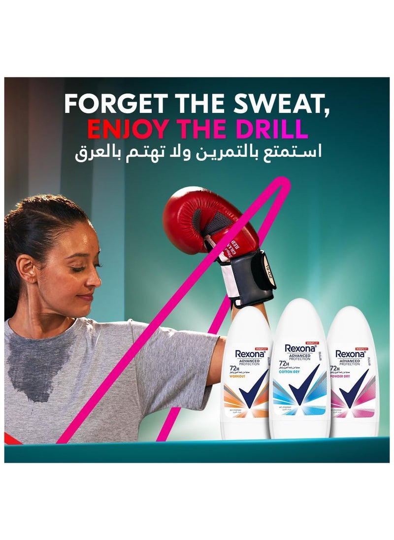 Rexona Antiperspirant roll on sweat and odor protection 50ml  - Image 4