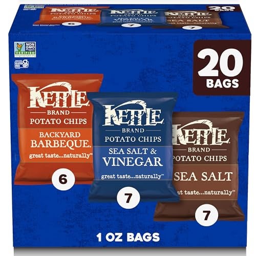 Kettle Brand Potato Chips Variety Pack, 1 Oz, 20 Ct - Image 1