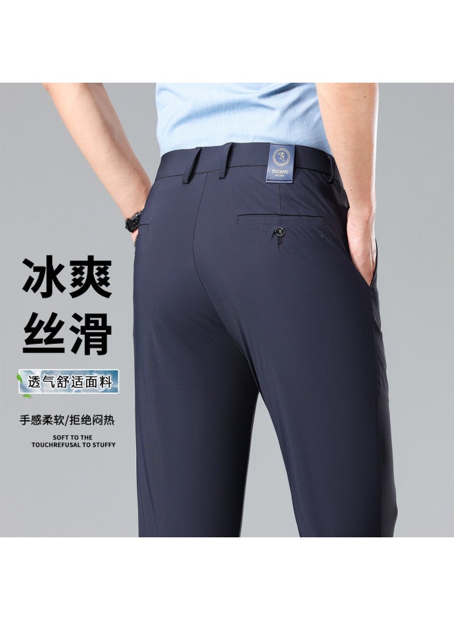 Tucano men's Casual Pants - Spring/summer Business Dress Pants, Versatile Office Trousers, Dad's Formal Straight-leg Pants - Image 3