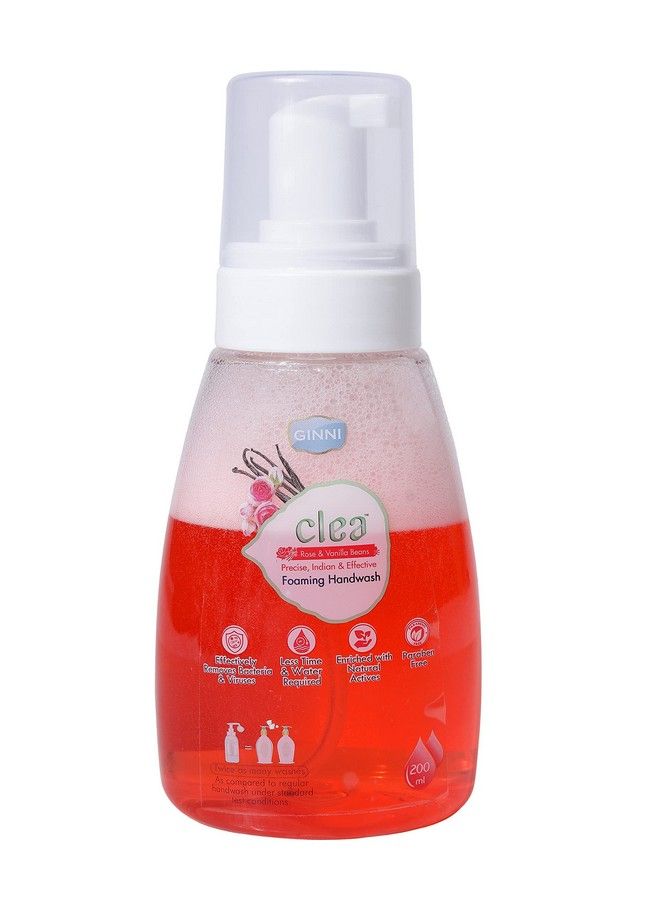 CLEA Germ Protection Liquid Handwash Bottle ; Hydrating Foaming Hand Wash 200Ml (Rosevanilla Beans Pack Of 3) - Image 3