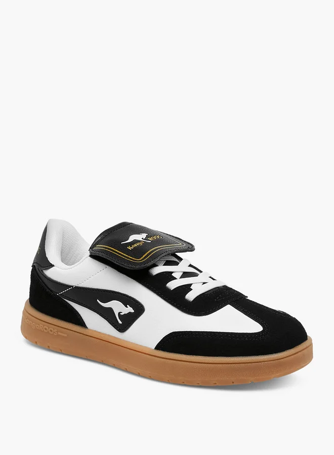 كانغاروس Boys' Panelled Sports Shoes with Hook and Loop Closure