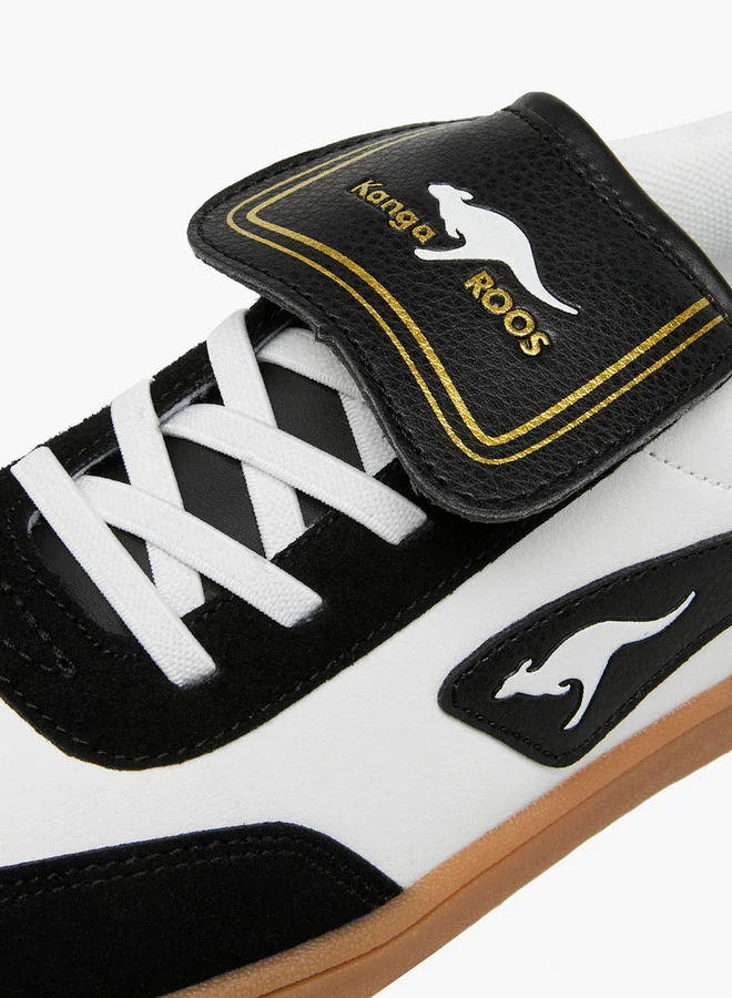 kangaROOS Boys' Panelled Sports Shoes with Hook and Loop Closure