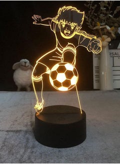 althiqahkey Multicolour 3D Illusion Light LED Nightlight Anime Figure Lamp Night Colorful Decoration Halloween Room Decor Captain Tsubasa Ozora Tsubasa Touch Sensor Lighting  - Image 3