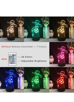 althiqahkey Multicolour 3D Illusion Light LED Nightlight Anime Figure Lamp Night Colorful Decoration Halloween Room Decor Captain Tsubasa Ozora Tsubasa Touch Sensor Lighting  - Image 2