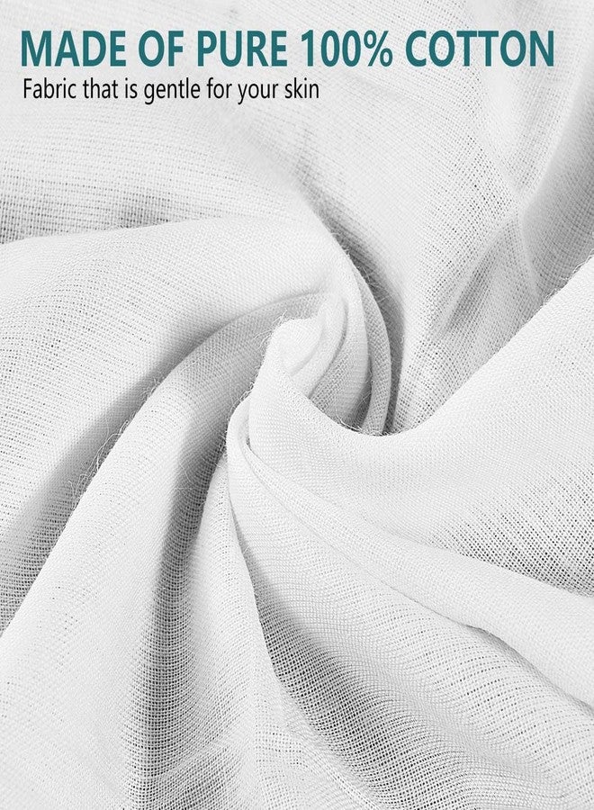 SenseYo 4 Pack 100% Soft Cotton Men's Handkerchiefs (White) - Image 3