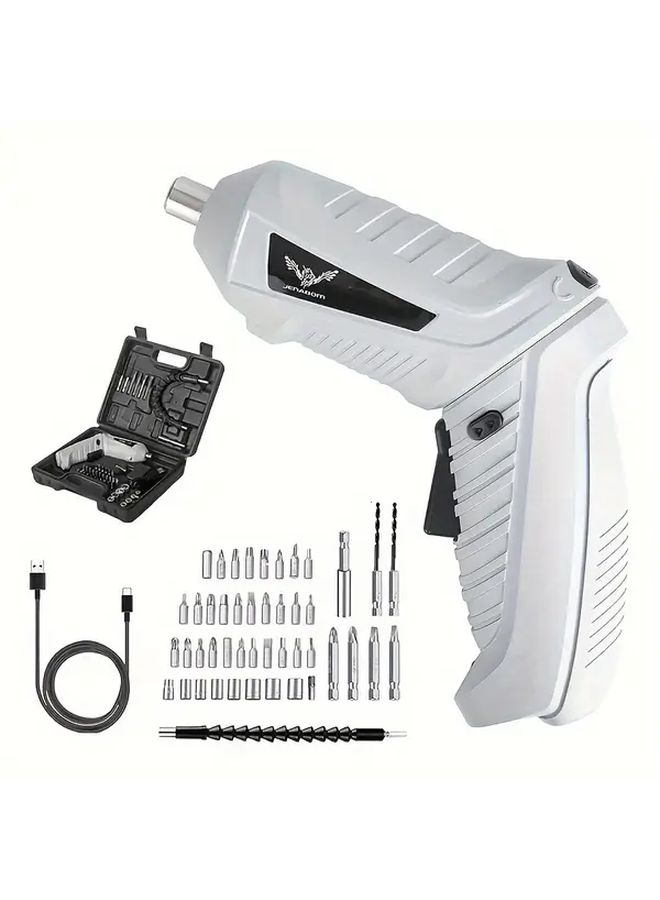 Cordless Power Tool Set 47 Piece Impact Driver Drill Kit Lithium Ion - Image 1