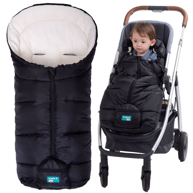 Yobee Universal Winter Warm Baby Stroller Footmuff, Outdoor Walking Warm Bunting Bag for Pram, Joggers, Waterproof Winterproof Stroller Sleeping Bag Baby Blanket - Image 1