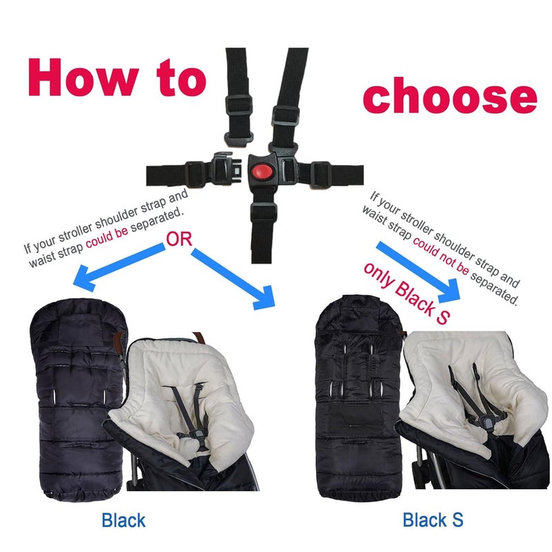Yobee Universal Winter Warm Baby Stroller Footmuff, Outdoor Walking Warm Bunting Bag for Pram, Joggers, Waterproof Winterproof Stroller Sleeping Bag Baby Blanket - Image 2