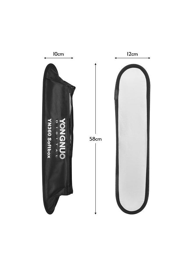Generic - YONGNUO LED Video Light Stick Softbox with Diffuser Cloth Honeycomb Grid for YONGNUO YN360/ YN360S/ YN360III/ YN360III PRO - Image 1