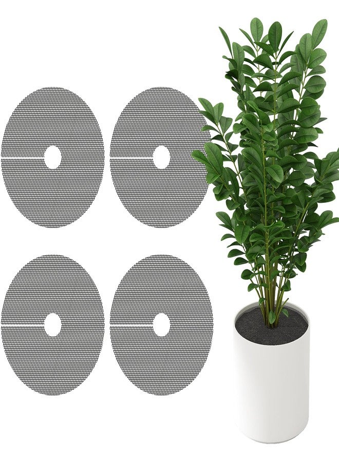 Adnee 4 Pcs 15.7 Inch Plant Pot Grids-Cuttable Plant Pot Soil Covers Protectors from Animals-Indoor Round Planter Pots Soil Guard for Outdoor Garden Plants Protection - Image 1