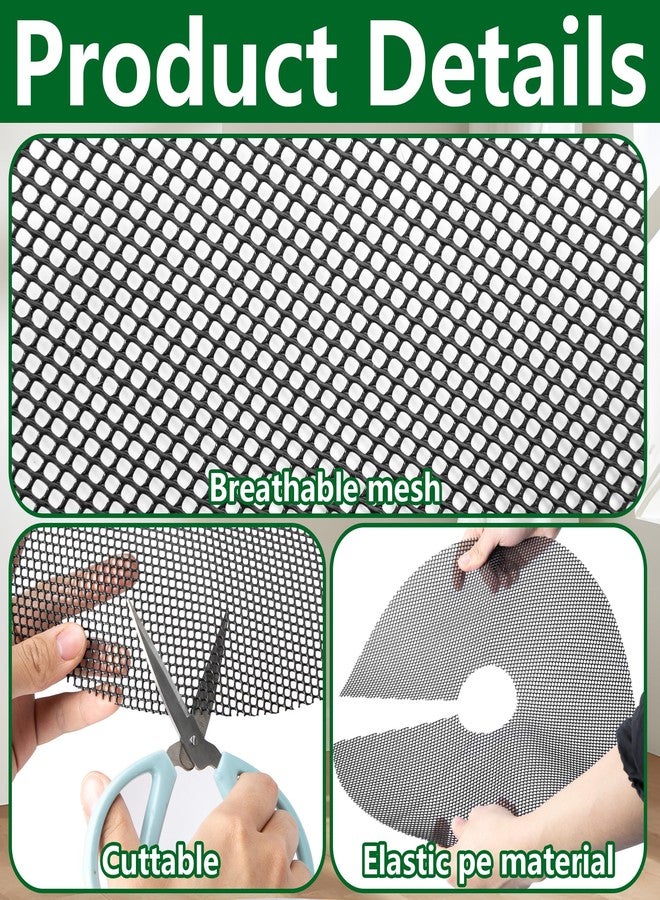Adnee 4 Pcs 15.7 Inch Plant Pot Grids-Cuttable Plant Pot Soil Covers Protectors from Animals-Indoor Round Planter Pots Soil Guard for Outdoor Garden Plants Protection - Image 3