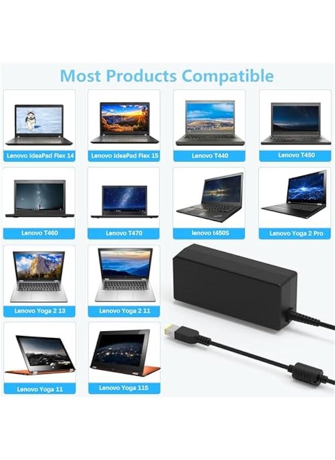 Generic HAFIUEGE 65W Laptop Charger for Lenovo Thinkpad X1 Carbon (Gen2/3/4) T440 T440s T450 T450s T460 T460s, Yoga 2 11 11S 13, Thinkpad X/E/S/L/B/U/T/K/Z/Y/G/Yoga Helix(Not USB C)  - Image 5