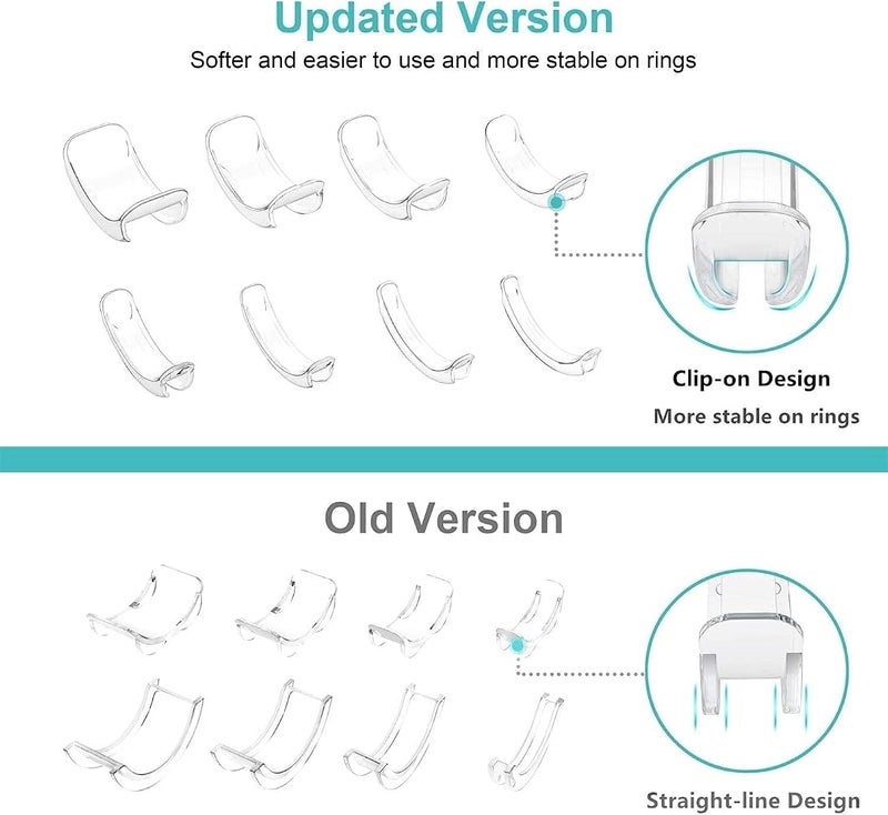 FUIN Ring Size Adjuster, 8Pcs Invisible Ring Size Adjuster, Reducer Ring Sizer Compatible with Any Rings Jewelry Tools, 4 Sizes Invisible Ring Size Adjuster for Different Band Widths, Women's Men's Rings - Image 2