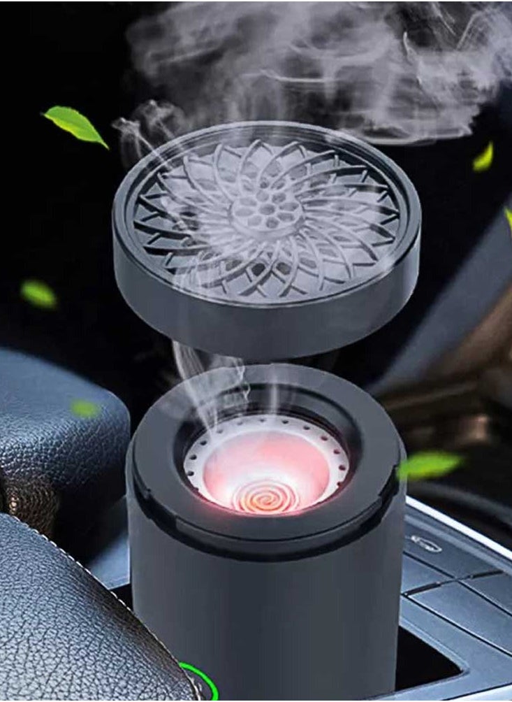 Oud Bakhoan - Stylish Portable Incense Burner  with built-in Oud Storage for Home Office and Car - Image 1