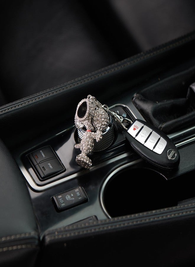 SALLY ROSE Crystal Snoopy Keychain - Official License Bag Charm, Purse Accessory - Thoughtful Peanuts Gift for Her - Image 4