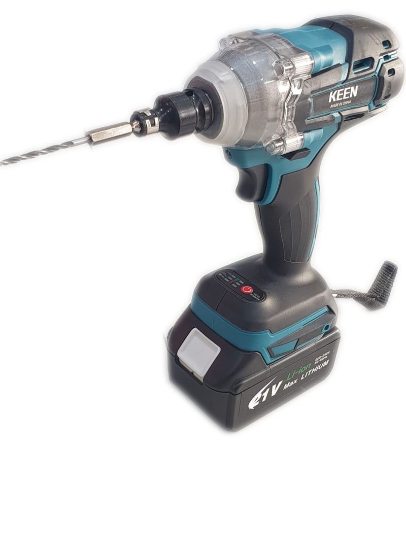 Keen - Drill Wheels, Two Batteries, with Moving Heads for Disassembly and Fastening - Image 1