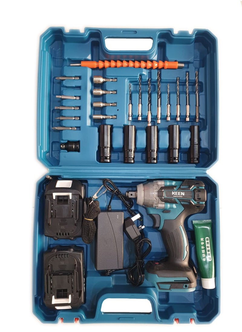 Keen Drill Wheels, Two Batteries, with Moving Heads for Disassembly and Fastening  - Image 3