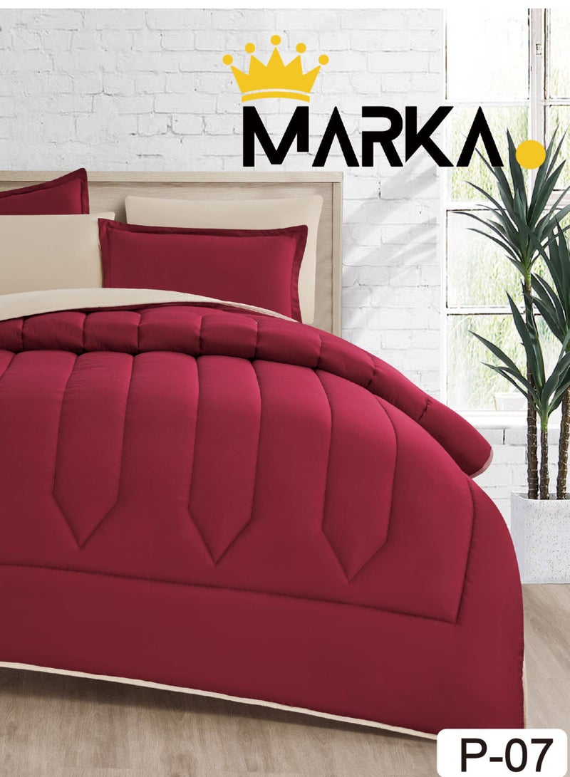 ماركه  طقم لحاف مفرش سرير نفرين فندقي ذو طابع وجهين ليضيف الجمال الى ديكور غرفتك - Image 2