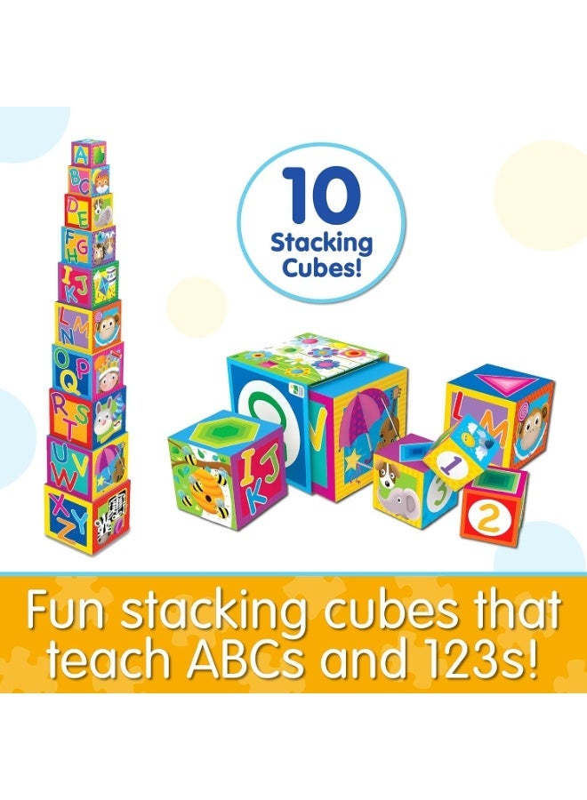 THE LEARNING JOURNEY Learning Journey International LLC Play & Learn - Stacking Cubes - STEM Toddler Toys & Gifts for Boys & Girls Ages 12 Months and Up - Mind Building Developmental Learning Toy, Multi (100257) - Image 4