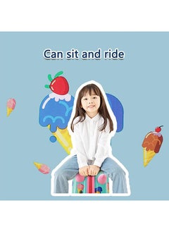 Beauenty Kids Ride On Suitcase, 2 In 1 Kid Luggage Organizer, Waterproof Carry On Travel Bag, Kids Luggage With Spinner Wheels and Shoulder Strap, for Kids Toddlers  - Image 4