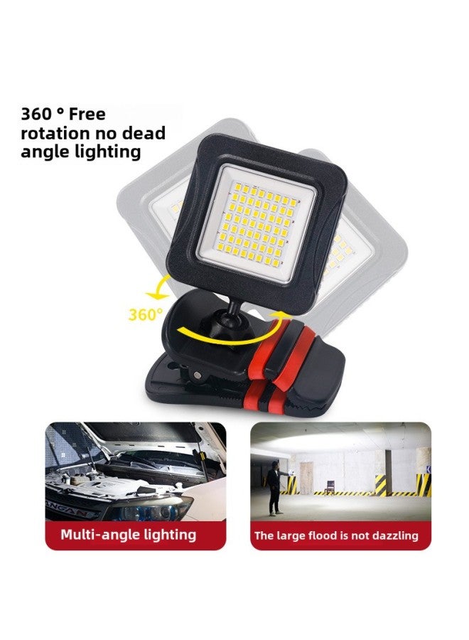 Loquat Multi-function Work Light Auto Repair Repair Strong Light Super Bright Rechargeable Outdoor Lighting Led Emergency Clip Flashlight-Power:Clip Light 【white Light】 - Image 2