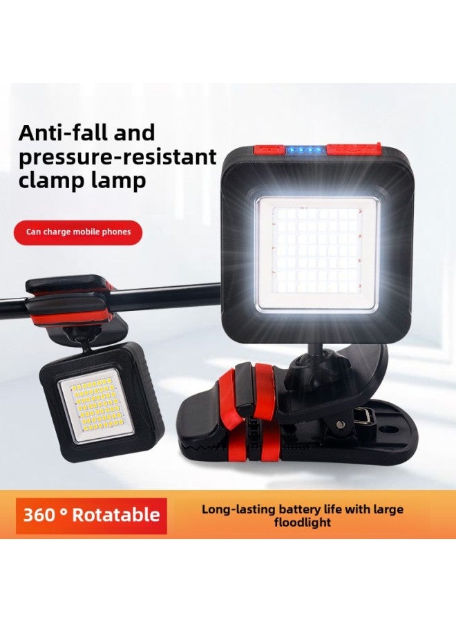Loquat Multi-function Work Light Auto Repair Repair Strong Light Super Bright Rechargeable Outdoor Lighting Led Emergency Clip Flashlight-Power:Clip Light 【white Light】 - Image 1