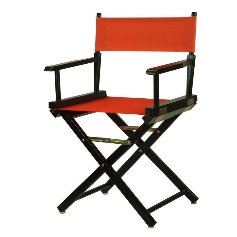 Casual Home 18 Directors Chair Black Frame with Orange Canvas