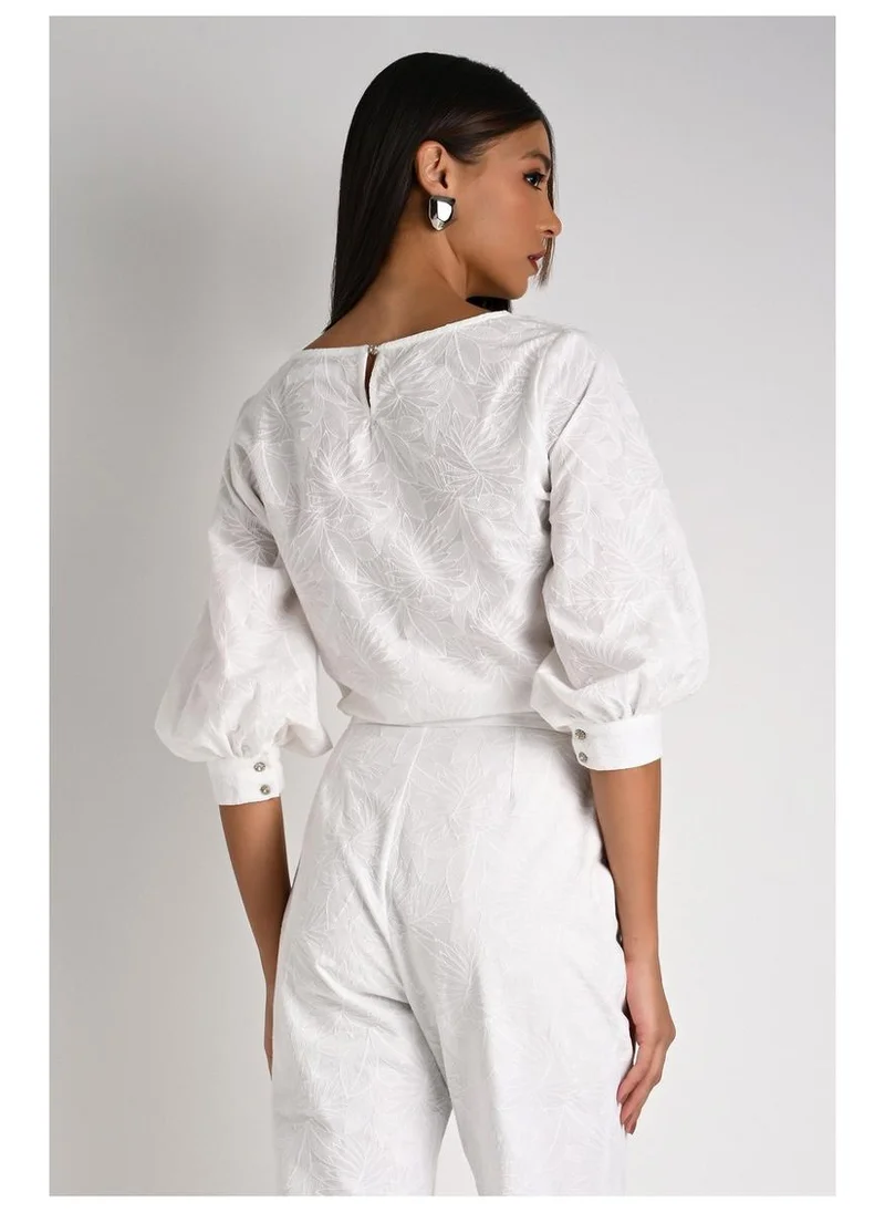 Carmen Steffens  Puff Sleeve Blouse Off-White for Women | Best Price UAE