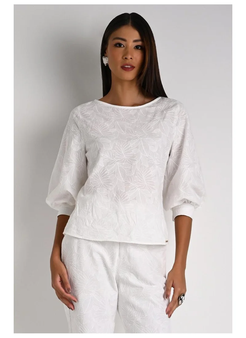 Carmen Steffens  Puff Sleeve Blouse Off-White for Women | Best Price UAE