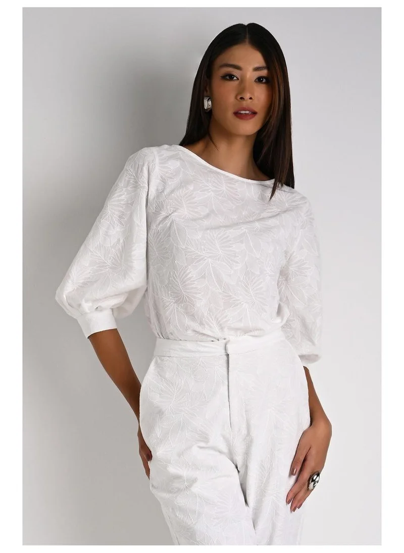 Puff Sleeve Blouse Off-White
