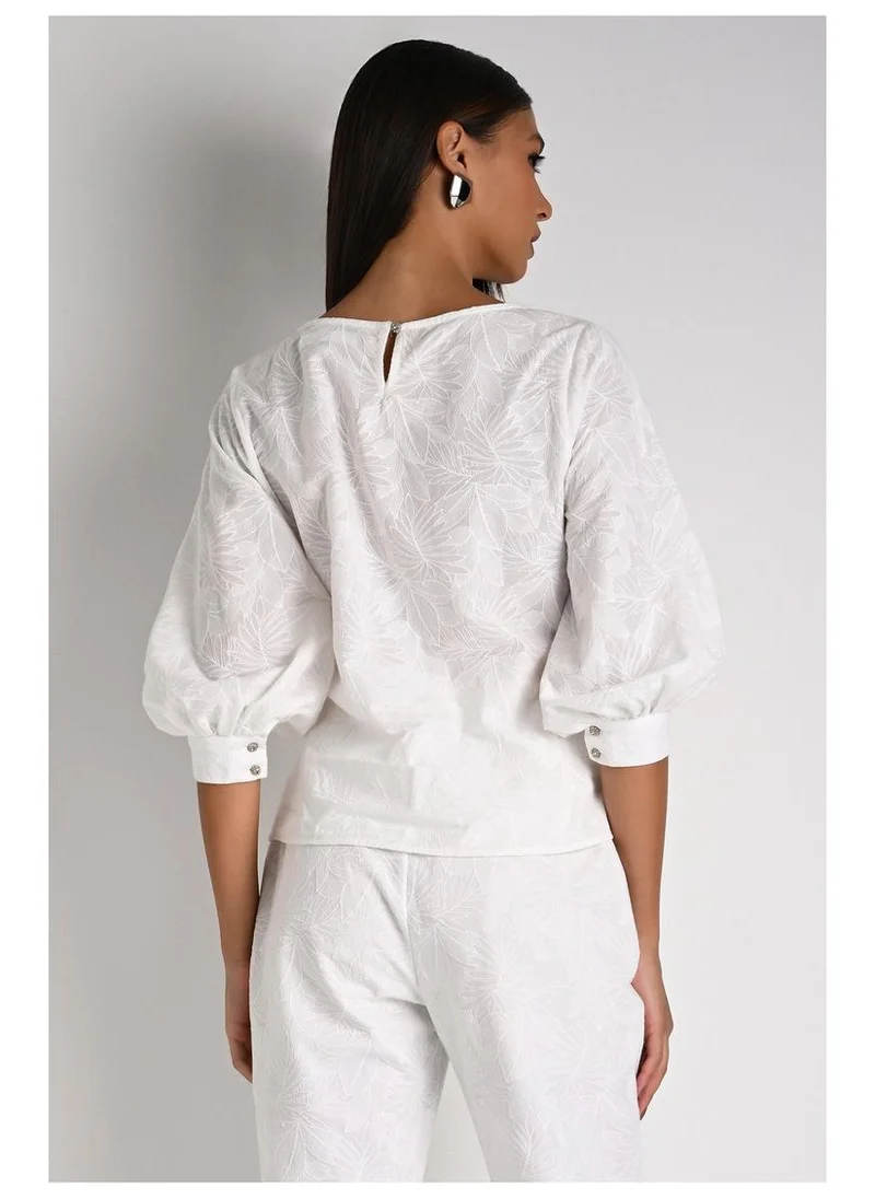 Carmen Steffens  Puff Sleeve Blouse Off-White for Women | Best Price UAE